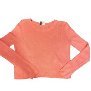 H&M knitted pink crop sweater